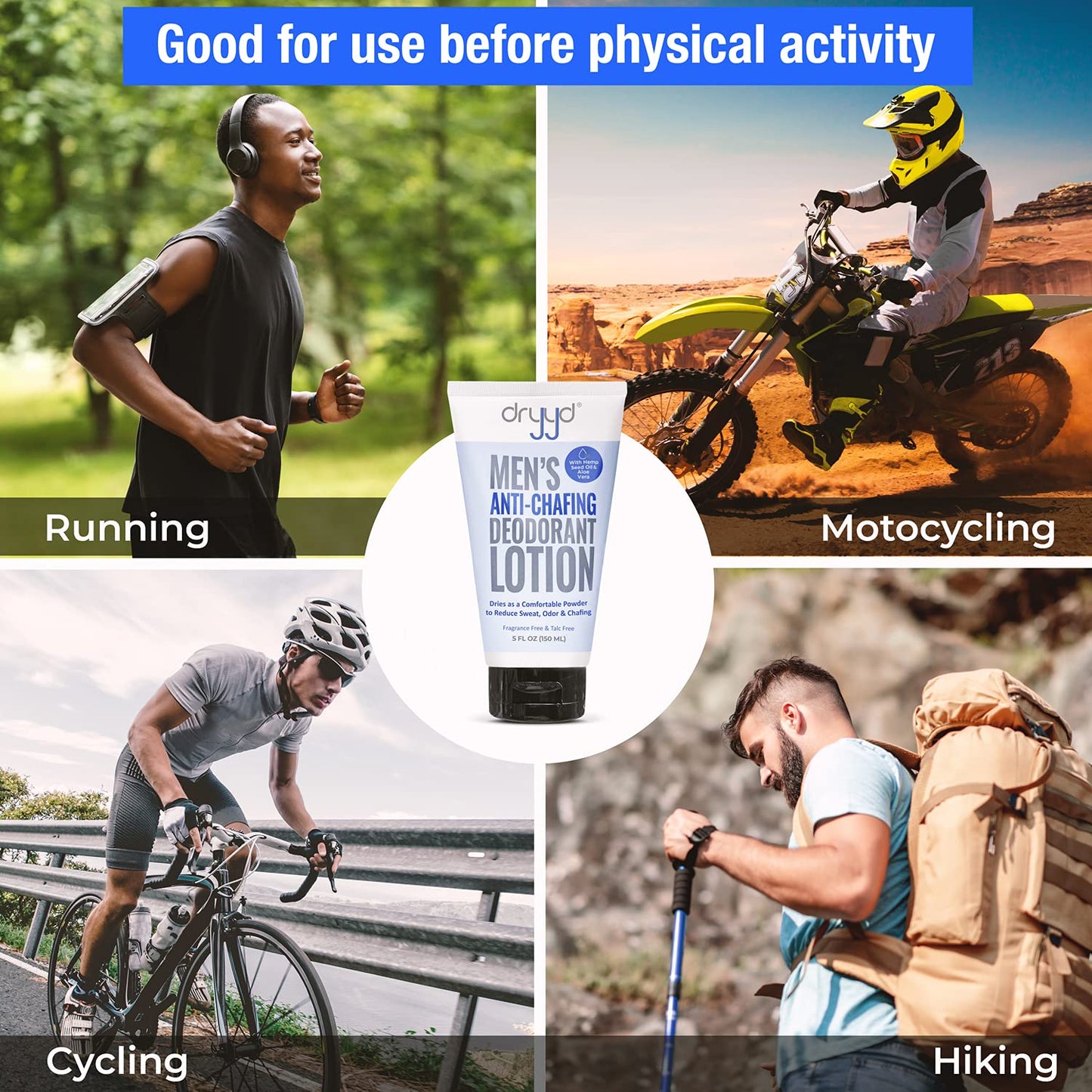 DRYYD® Ball Deodorant For Men Anti-Chafing Deodorant Lotion